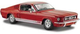 Ford  - Mustang GT 1967 red - 1:24 - Maisto - 31260r - mai31260r | Tom's Modelauto's
