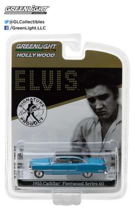 Cadillac  - Fleetwood Series 60 *Elvis* 1955 blue - 1:64 - GreenLight - 44760A - gl44760A | Tom's Modelauto's