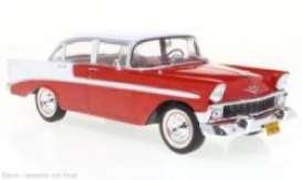 Chevrolet  - Bel Air 1956 red/white - 1:24 - Whitebox - 124121 - WB124121 | Tom's Modelauto's