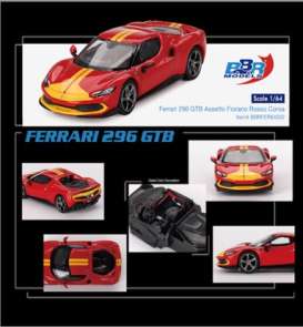 Ferrari  - 296 GTB 2023 red - 1:64 - BBR - BBRFER64002 - BBRFER64002 | Tom's Modelauto's