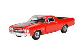 Chevrolet  - 1970 red/black - 1:24 - Motor Max - 79347r - mmax79347r | Tom's Modelauto's