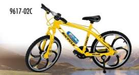 Bicycles - Mountain Bikes  - 2022 yellow - 1:10 - Golden Wheel - 9617-02c - GW9617-02C-yellow | Toms Modelautos