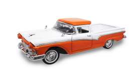 Ford  - 1957 orange/white - 1:18 - Lucky Diecast - 92208o - ldc92208o | Tom's Modelauto's