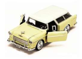 Chevrolet  - Bel Air 1955 yellow/white - 1:24 - Motor Max - 73248y - mmax73248y | Toms Modelautos