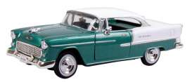 Chevrolet  - 1955 dark green/white - 1:18 - Motor Max - 73185gn - mmax73185gn | Toms Modelautos