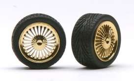 Wheels &amp; tires  - gold - 1:24 - Pegasus - hs1272 - pghs1272 | Toms Modelautos