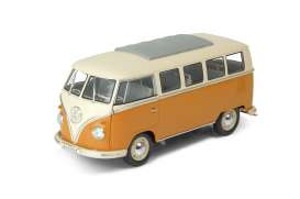 Volkswagen  - 1963 yellow/white - 1:24 - Welly - 22095y - welly22095y | Toms Modelautos