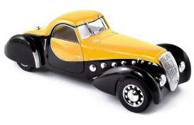 Peugeot  - 1937 black/yellow - 1:43 - Norev - 473205 - nor473205 | Toms Modelautos