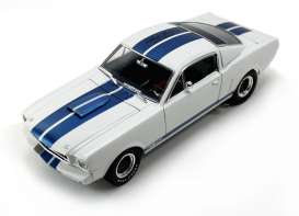 Shelby  - 1965 white w/blue stripes - 1:18 - Shelby Collectibles - SC-168/WHITE - shelby168 | Tom's Modelauto's