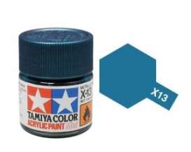 Paint  - metallic blue - Tamiya - X-13 23ml - tamX13 | Toms Modelautos