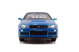 Nissan  - Skyline GTR R34 F&F blue - 1:32 - Jada Toys - 97185 - jada253202000b | Toms Modelautos