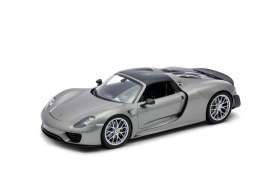 Porsche  - grey/black - 1:18 - Welly - 18051WSgy - welly18051WSgy | Toms Modelautos