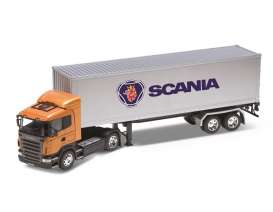 Scania  - orange/silver - 1:32 - Welly - 32626 - welly32626 | Toms Modelautos