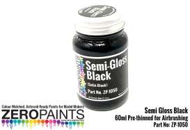 Zero Paints Paint - semi gloss black - Zero Paints - ZP1050 | Toms Modelautos