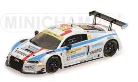 Audi  - R8 LMS 2017 white/blue - 1:43 - Minichamps - 437171712 - mc437171712 | Toms Modelautos