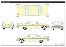 Plymouth  - Fury 1958 sand yellow - 1:18 - Motor Max - 73115y - mmax73115y | Toms Modelautos