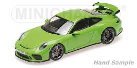 Porsche  - 911 GT3 2018 yellow/green - 1:18 - Minichamps - 110067025 - mc110067025 | Toms Modelautos