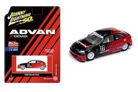 Honda  - Civic Hatchback *Yokomaha* red/black - 1:64 - Johnny Lightning - cp7180 - jlcp7180 | Tom's Modelauto's