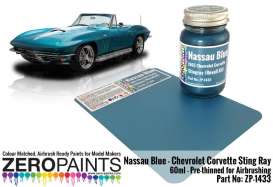 Zero Paints Paint - Nassau Blue - Zero Paints - ZP-1433 - ZP1433 | Toms Modelautos