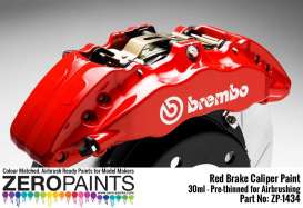 Zero Paints Paint - Brake Caliper Red - Zero Paints - ZP1434 | Toms Modelautos