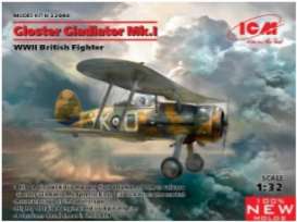 Planes  - Gloster Gladiator  - 1:32 - ICM - 32040 - icm32040 | Toms Modelautos