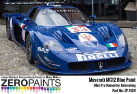 Zero Paints Paint - Maserati MC12 Blue - Zero Paints - ZP1424 | Toms Modelautos