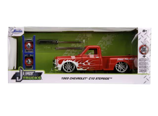 Chevrolet C10 Stepside 1969 Red Flames 1 24 Jada Toys Jada Tom S Modelauto S