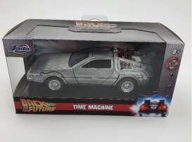 Delorean  - Back to the Future I grey-silver - 1:32 - Jada Toys - 32185 - jada253252017 | Toms Modelautos