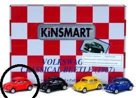 Volkswagen  - 1967 red - 1:64 - Kinsmart - KT2540Dr | Toms Modelautos