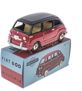 Fiat  - 600 Multipla red/black - 1:43 - Magazine Models - magMY600 | Toms Modelautos