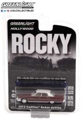 Cadillac  - DeVille *Rocky* 1973 burgundy/cream - 1:64 - GreenLight - 44950A - gl44950A | Toms Modelautos