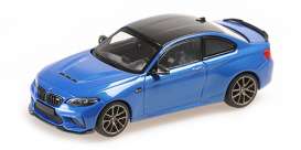 BMW  - M2 CS 2020 blue with gold wheels - 1:43 - Minichamps - 410021025 - mc410021025 | Toms Modelautos