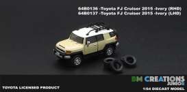 Toyota  - FJ Cruiser 2015 ivory/white - 1:64 - BM Creations - 64B0136 - BM64B0136rhd | Toms Modelautos