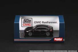 Honda  - Civic black - 1:64 - Hobby Japan - HJ641046LBK - HJ641046LBK | Toms Modelautos