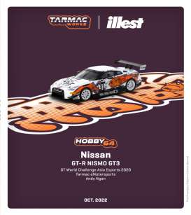 Nissan  - GT-R Nismo GT3 #85 2020 white/orange - 1:64 - Tarmac - T64-035-ILLEST - TC-T64-035-ILLEST | Toms Modelautos