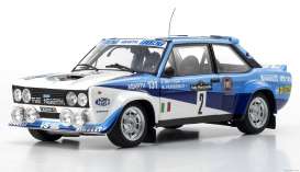 Fiat  - 131 Abarth #2 1981 white/blue - 1:18 - Kyosho - 08376F - kyo08376F | Toms Modelautos