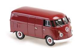 Volkswagen  - T1 Kastenwagen 1963 dark red - 1:43 - Maxichamps - 940052201 - mc940052201 | Toms Modelautos