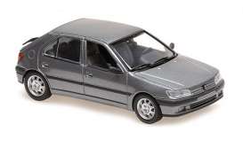 Peugeot  - 306 4-door 1995 silver - 1:43 - Maxichamps - 940112571 - mc940112571 | Toms Modelautos