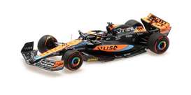 McLaren  - MCL60 2023 orange/blue/black - 1:43 - Minichamps - 537234381 - mc537234381 | Toms Modelautos