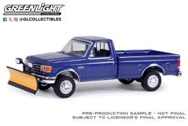 Ford  - F-250 Xl 4x4 1991 blue - 1:64 - GreenLight - 35280E - gl35280E | Toms Modelautos