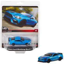 Ford  - Mustang Mach I 2021 blue - 1:43 - Hotwheels - HWT09 - hwmvHWT09 | Toms Modelautos