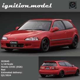 Honda  - Civic red - 1:18 - Ignition - IG3045 - IG3045 | Toms Modelautos