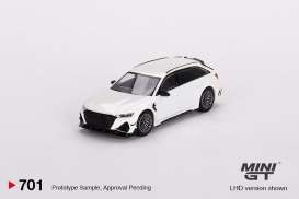 Audi  - RS-6 R ABT 2020 white - 1:64 - Mini GT - 00701-L - MGT00701lhd | Tom's Modelauto's