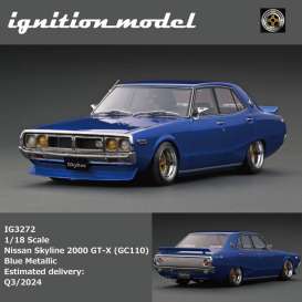 Nissan  - Skyline blue - 1:18 - Ignition - IG3272 - IG3272 | Toms Modelautos