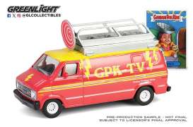 Dodge  - B-100 1976 red/yellow - 1:64 - GreenLight - 54110D - gl54110D | Toms Modelautos