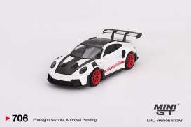 Porsche  - 911 (992) GTS RS *Weissach* 2024 white/red/black - 1:64 - Mini GT - 00706-R - MGT00706rhd | Toms Modelautos