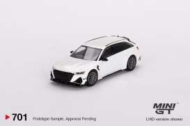 Audi  - RS-6 R ABT 2020 white - 1:64 - Mini GT - 00701-R - MGT00701Rhd | Toms Modelautos