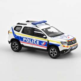 Dacia  - Duster 2021 white/blue/yellow - 1:43 - Norev - 509027 - nor509027 | Toms Modelautos