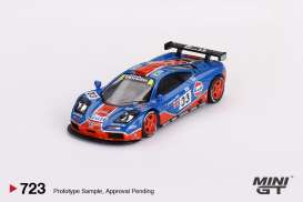 McLaren  - F1 GTR #33 1996 blue/orange - 1:64 - Mini GT - 00723-L - MGT00723Lhd | Toms Modelautos