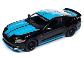 Ford  - Mustang 2015 black/blue - 1:18 - Auto World - AW321 - AW321 | Toms Modelautos